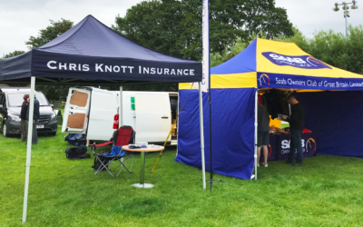 Chris Knott at SaabFest 2019 with Saab Owners Club GB